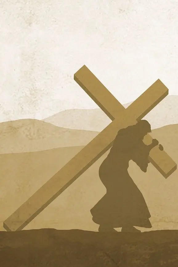 Jesus bearing His cross